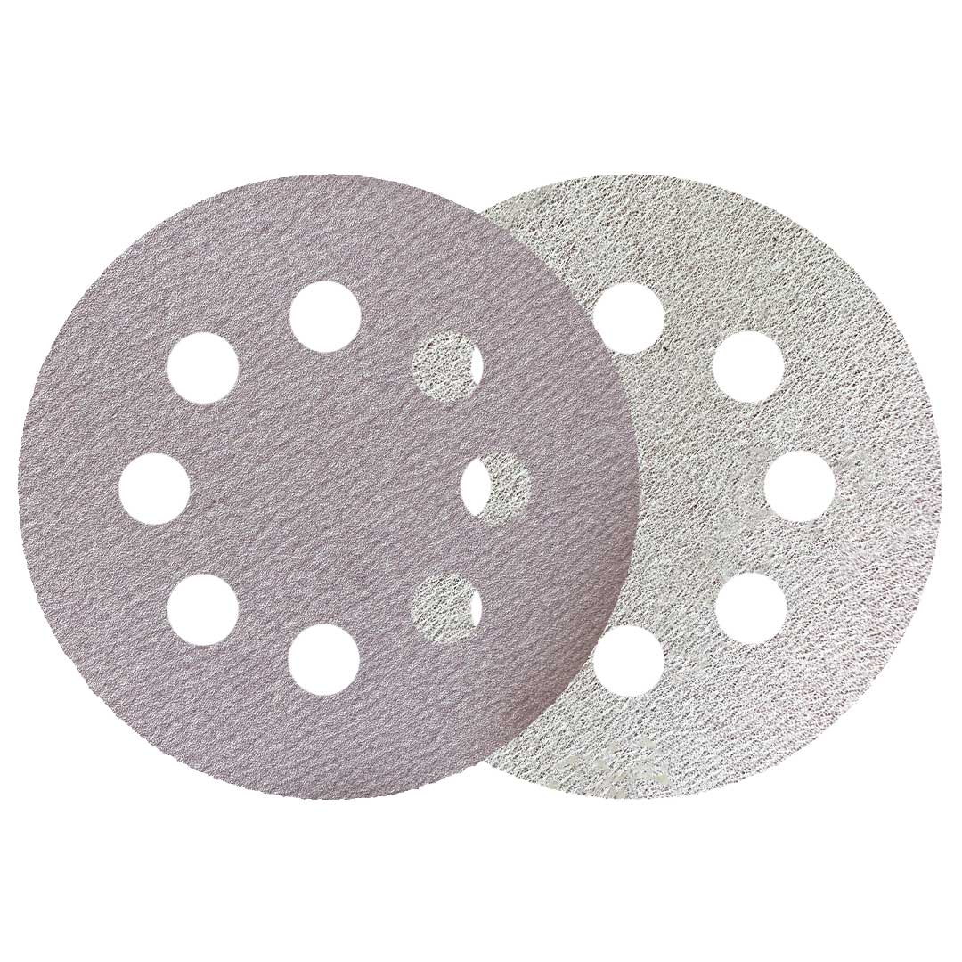 SA331 Aluminium Oxide Velcro Grip Discs 125mm Diameter with 8 holes