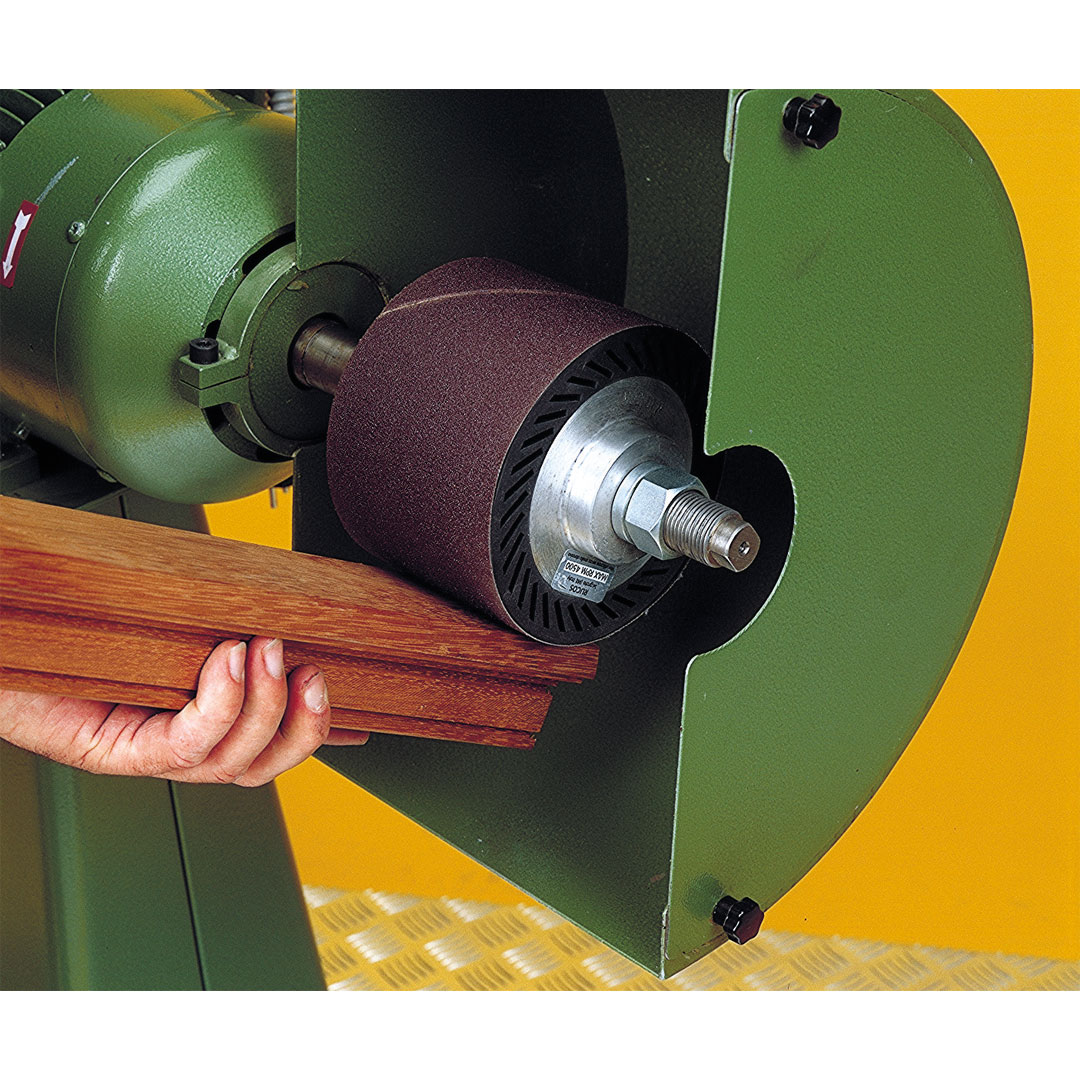 Abrasive flexible sleeve for wood