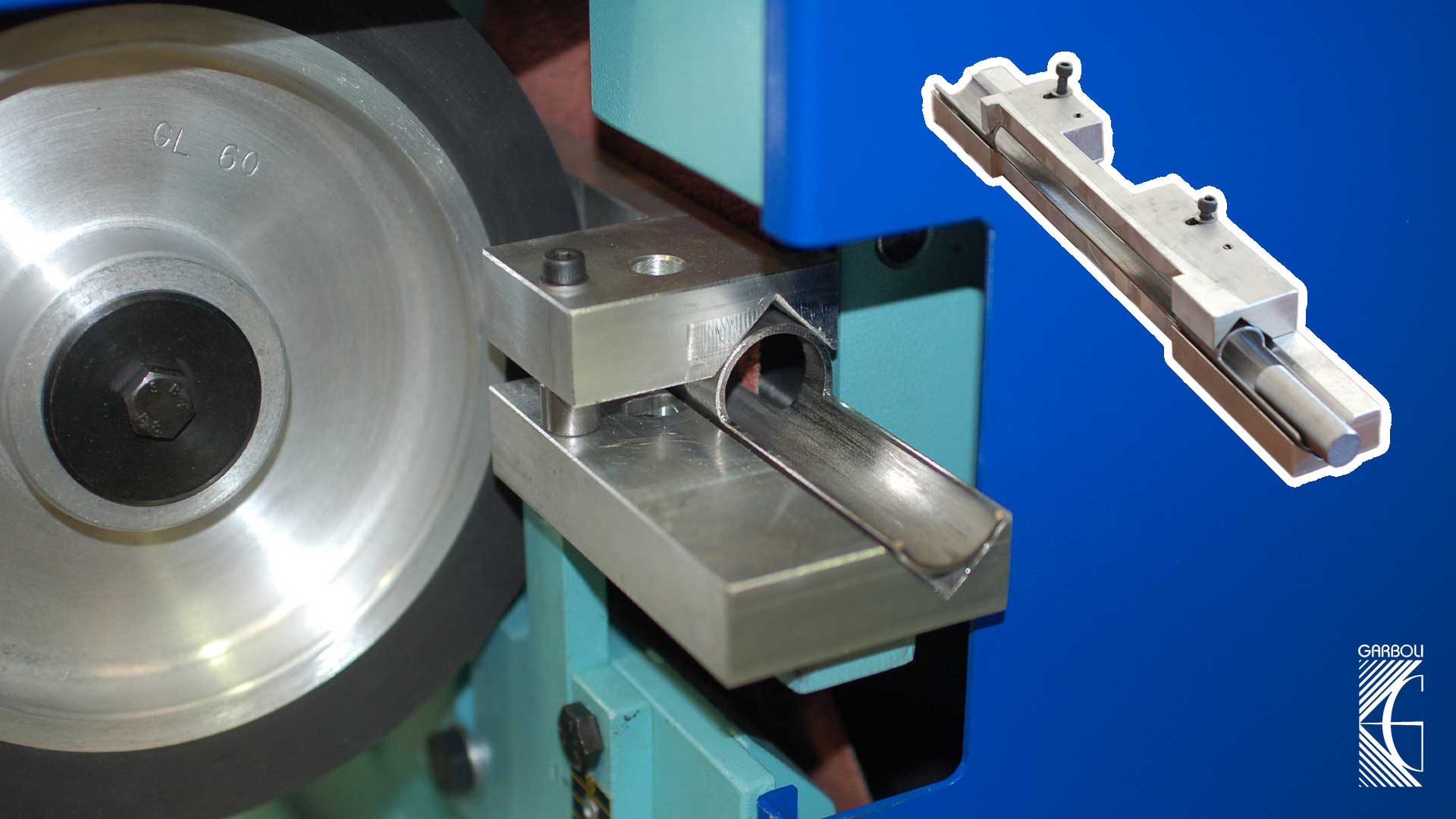 Tris centreless abrasive belt tube polisher from Garboli