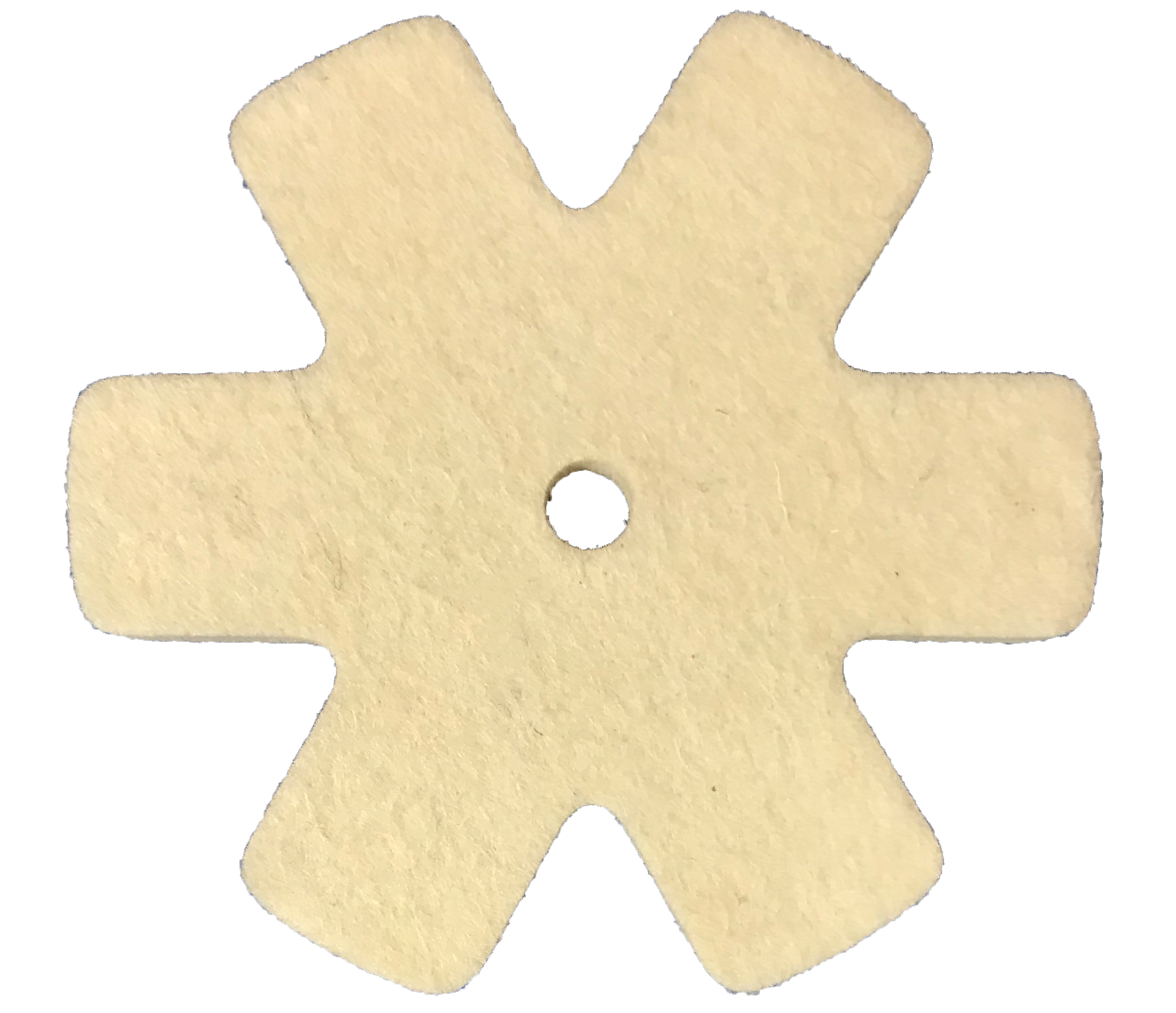Felt star  dia 25mm x 5mm  Density 600