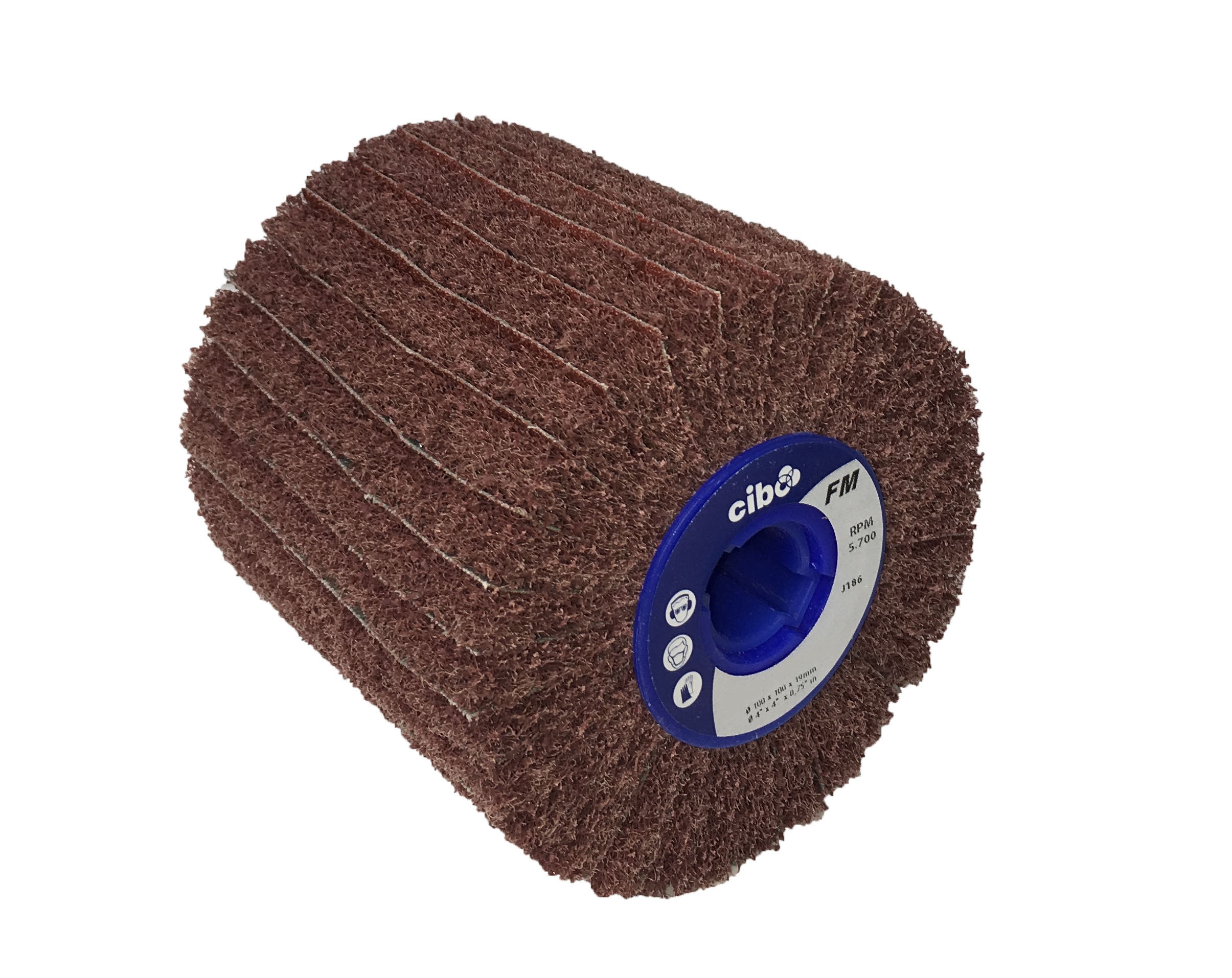 FMCA Combi 180 grit Flap wheel 100mm x 100mm x 19mm keyway