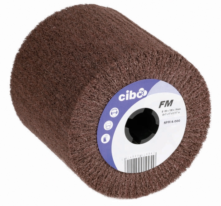 FMTA Tex 180 grit flap wheel 100mm x 100mm x 19mm keyway