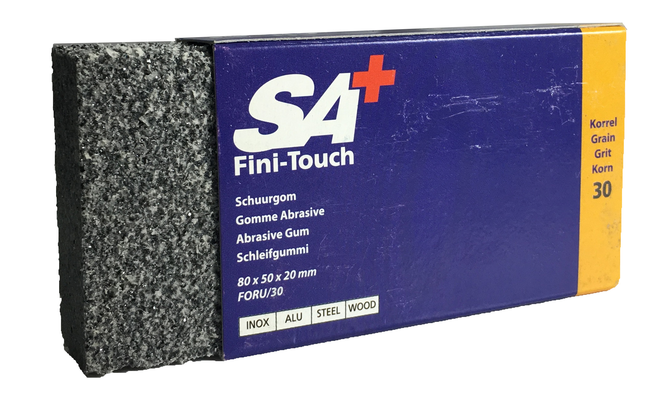 FORU Rubber 30 grit block 80mm x 50mm x 20mm