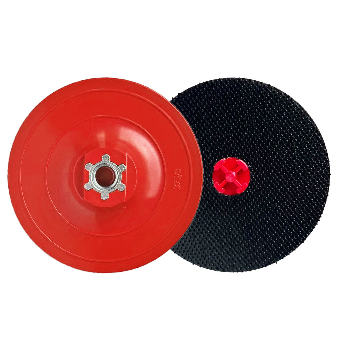 125mm M14 thread velcro back up pad with 22mm locating pin