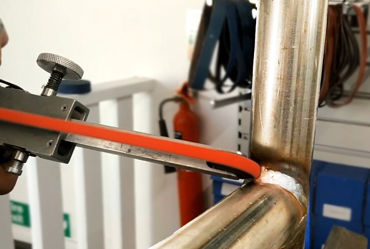 Sanding Belts for Dynafile 11 on stainless tig welds