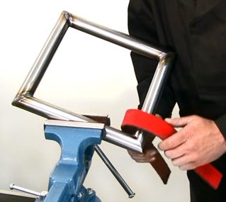 How to brush finish inner tube joints and box sections