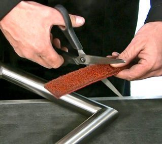 How to brush finish inner tube joints and box sections