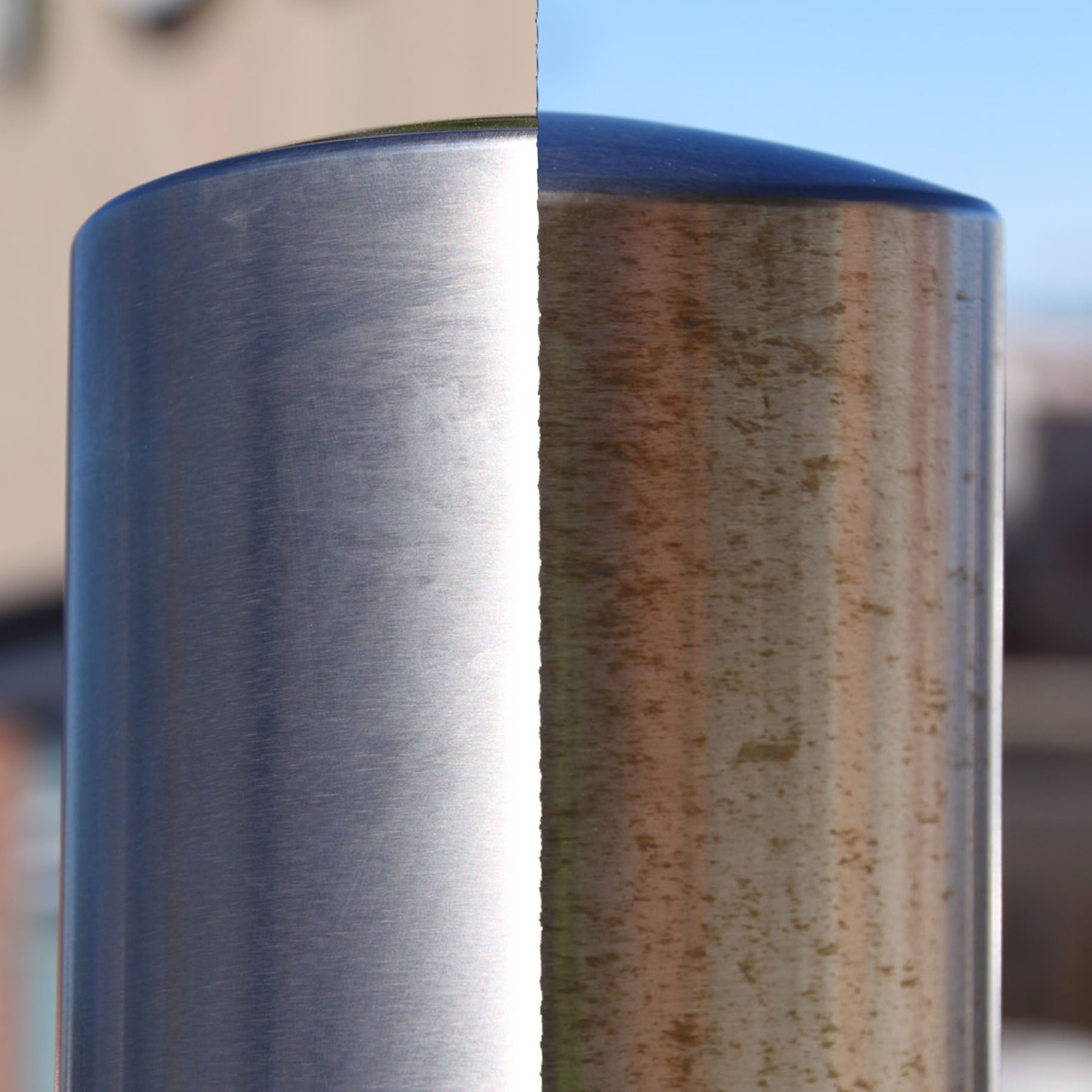 Inoxiclean Restore removes rust to leave a clean stain free finish on stainless steel