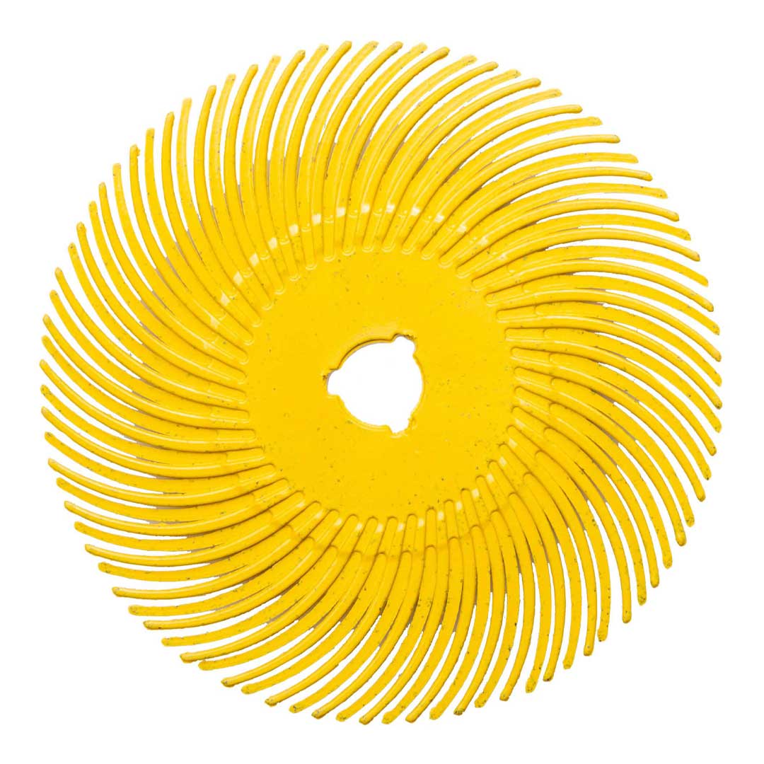 Cibo Bristle Brush 75mm curved yellow