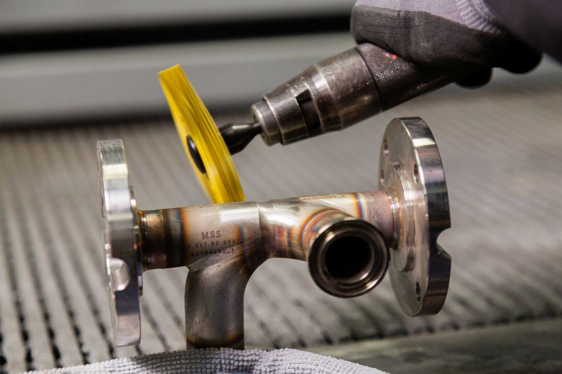 75mm diameter yellow 80 grit bristle brush sections